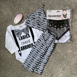 3 for $30 Baby Boy Onesie Outfit Set with Bibs Size 6-12M